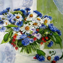 Оригинал схемы вышивки «цветы» (№682349)