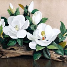 Оригинал схемы вышивки «Белые цветы» (№683806)