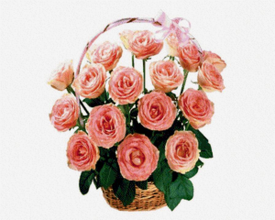 корзина роз - цветы, свадьба, корзина, букет, роза - предпросмотр