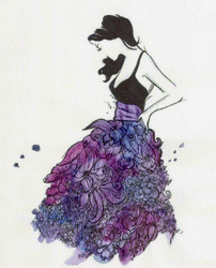Цветочное платье - платье, цветы, наряд, девушка - предпросмотр