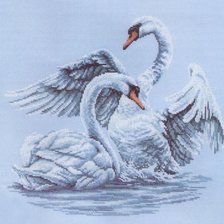 Оригинал схемы вышивки «лебеди1» (№685776)