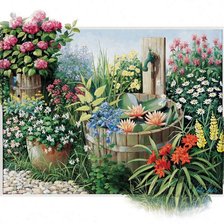 Оригинал схемы вышивки «Красивый садик» (№686419)