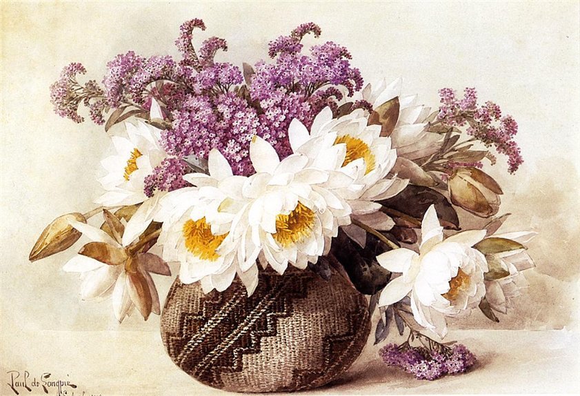 ваза с цветами - натюрморт, картина, живопись, цветы, букет, ваза - оригинал
