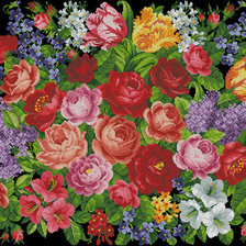 Оригинал схемы вышивки «цветы» (№690742)