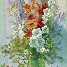 Оригинал схемы вышивки «цветы» (№691895)