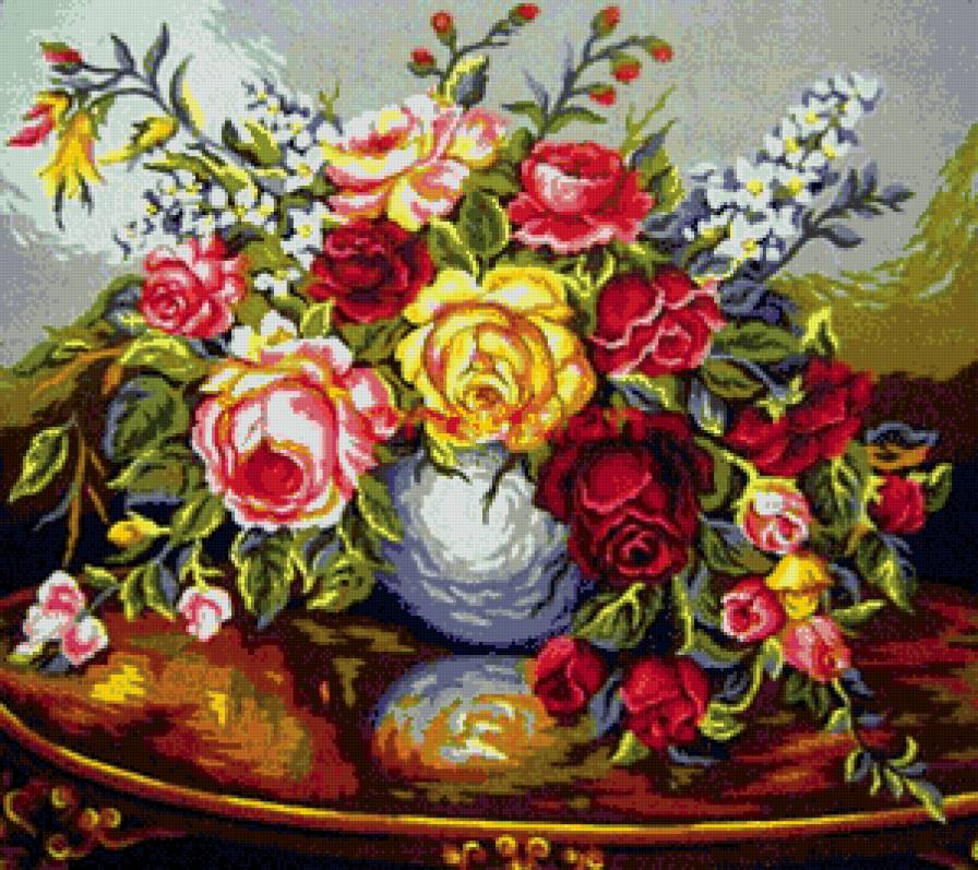букет роз - картина, цветы, розы - предпросмотр