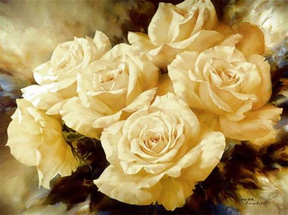 панно с розами - панно, букет, розы, нежность, цветы - оригинал