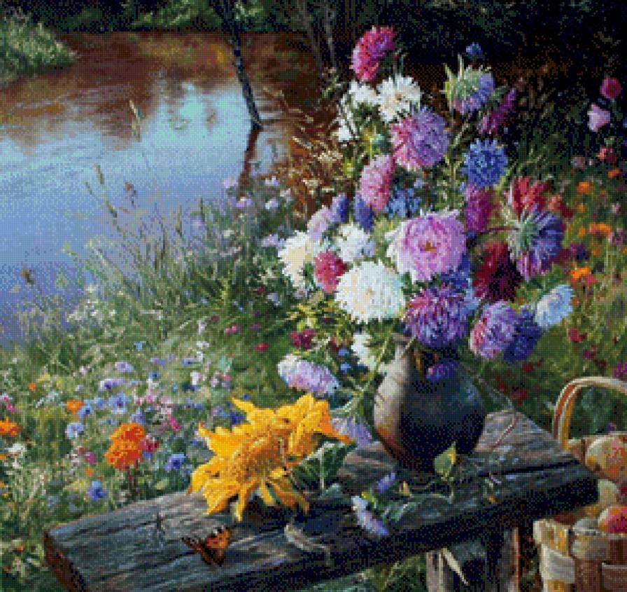 В.Жданов1 - натюрморт, цветы, художник, картина - предпросмотр