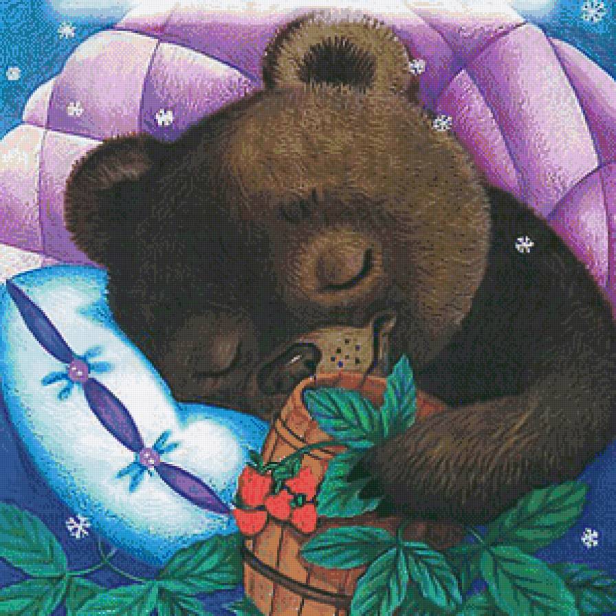 мишутка спит - ягоды, медведь - предпросмотр