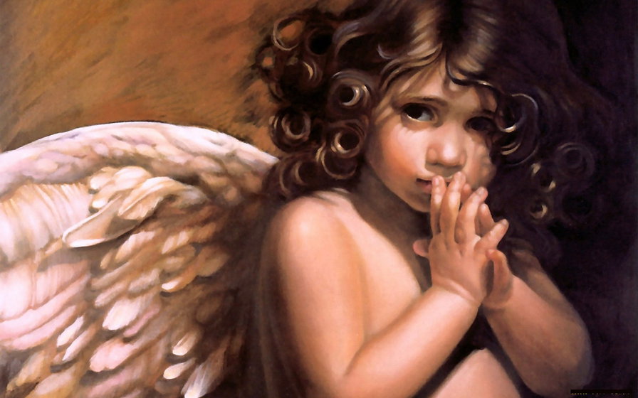 №697106 - ангел, ребенок, картина - оригинал