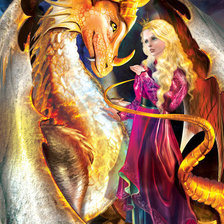 Оригинал схемы вышивки «принцесса и дракон» (№697613)