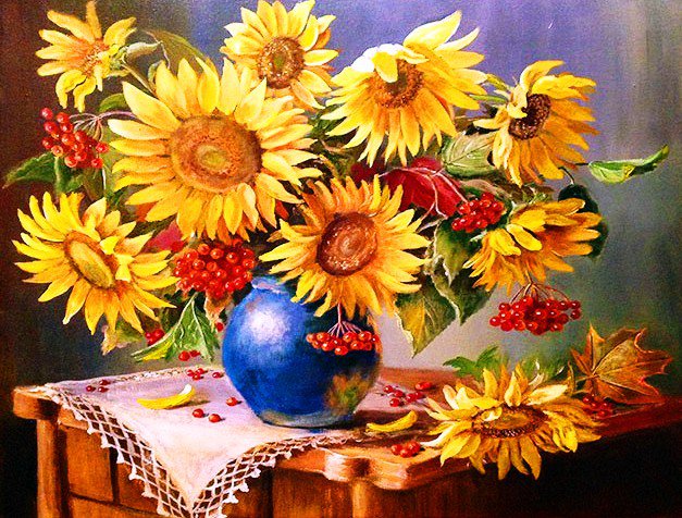 букет - цветы, картина, натюрморт - оригинал
