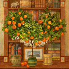 Оригинал схемы вышивки «апельсиновое дерево» (№699534)