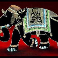 Оригинал схемы вышивки «Индийский слон» (№700495)