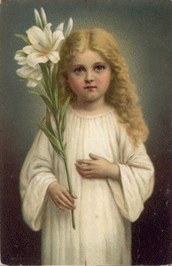 Богородица Трилетствующая - лилии, дитя - предпросмотр