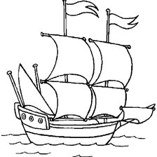 Оригинал схемы вышивки «кораблик» (№703009)