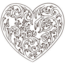 Схема вышивки «узор, сердце»