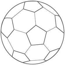 Схема вышивки «футбольный мяч»