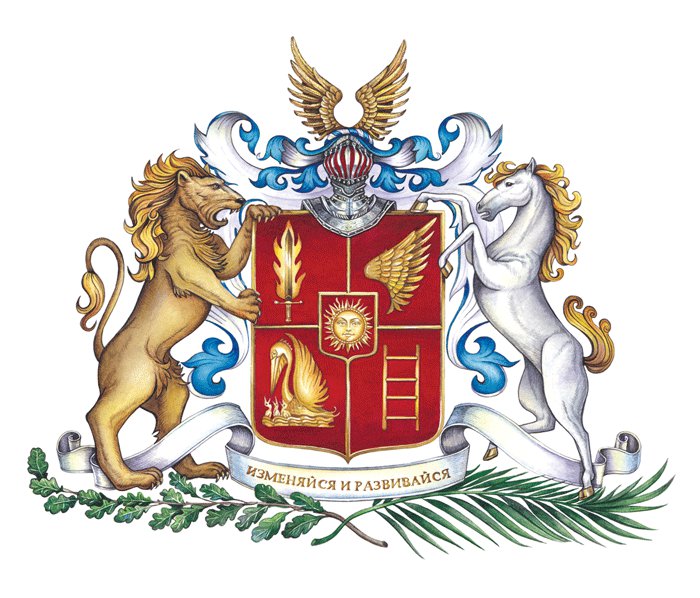 фамильный герб - животные, герб, лев, лошадь - оригинал