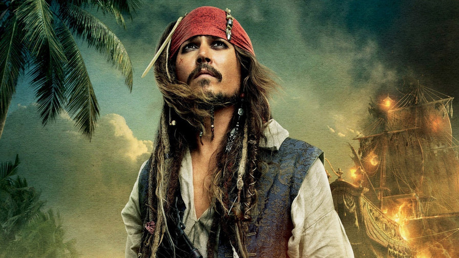 Джек Воробей - пираты карибского моря, капитан, кино, джек воробей, джонни дэп - оригинал