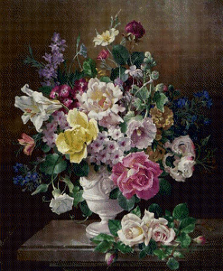 Букет цветов - букет, цветы, ваза - предпросмотр