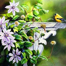 Оригинал схемы вышивки «цветы и птицы» (№704896)