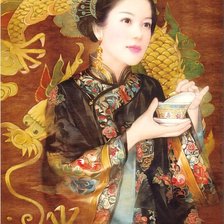 Оригинал схемы вышивки «Китайская красавица» (№705171)