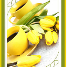 Оригинал схемы вышивки «Желтые тюльпаны» (№705686)