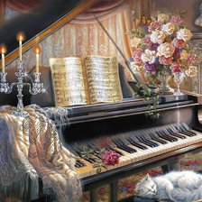Фортепиано и кот