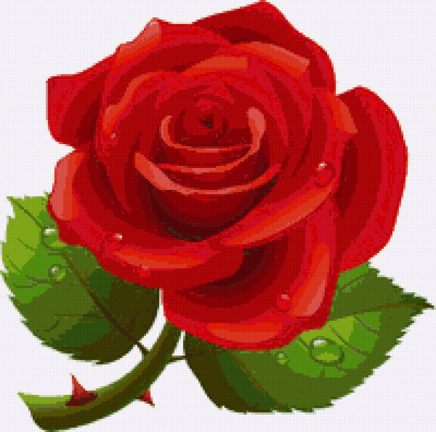 Роза №2 - диптих, цветы - предпросмотр