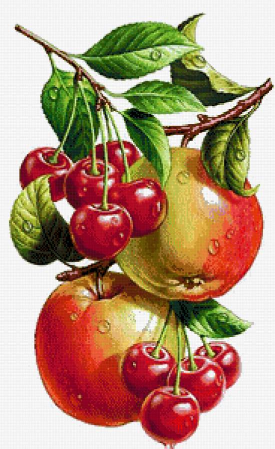 Фруктовое ассорти - фрукты, яблоки, вишня, на кухню, яблоко - предпросмотр