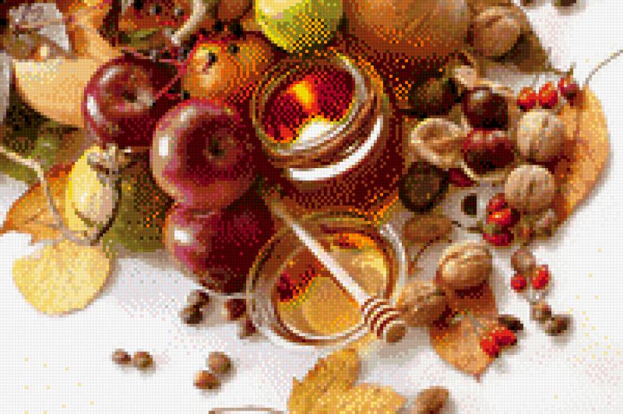 №708999 - яблоки, натюрморт, фрукты, мед - предпросмотр