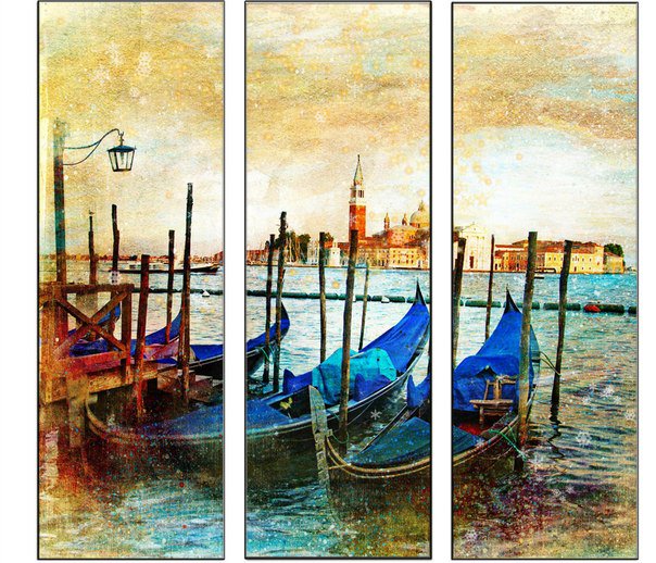 Венеция триптих - город, венеция, италия, триптих - оригинал