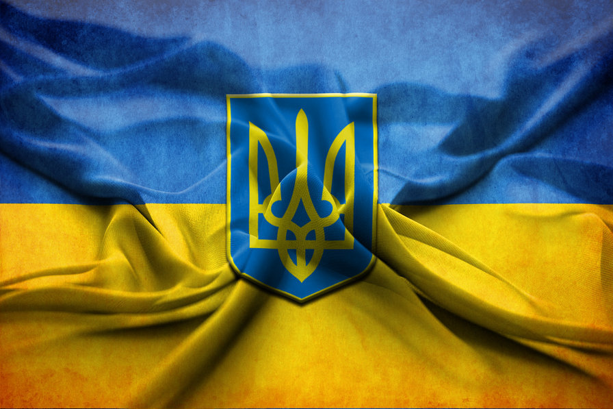Флаг Украина - флга, украина, герб - оригинал