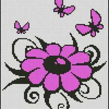 Оригинал схемы вышивки «бабочки» (№717049)