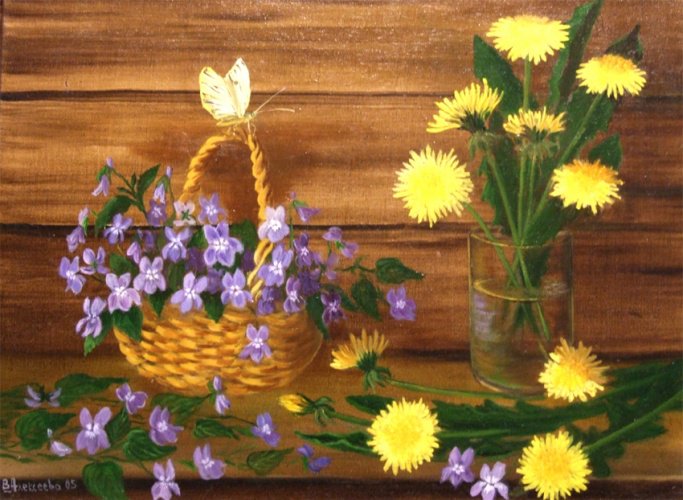 весенний натюрморт - натюрморт, цветы - оригинал