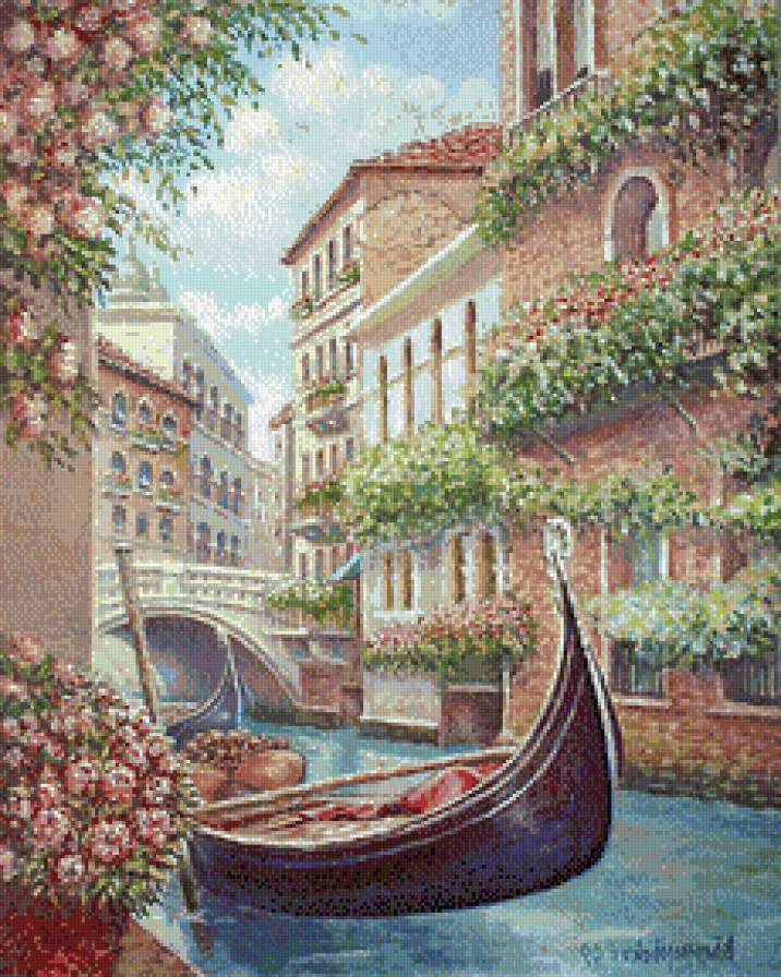 Венеция в цветах - городской пейзаж, венеция - предпросмотр