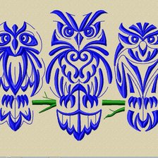 Схема вышивки «синяя троица (неподкупные)»