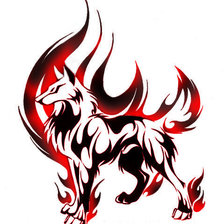 Оригинал схемы вышивки «огненный пес» (№720105)