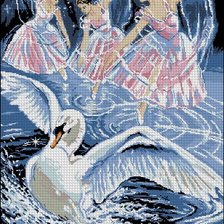 Оригинал схемы вышивки «Танец лебедей» (№720131)