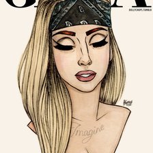 Оригинал схемы вышивки «Lady Gaga» (№720359)