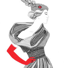 Оригинал схемы вышивки «женский образ» (№720730)