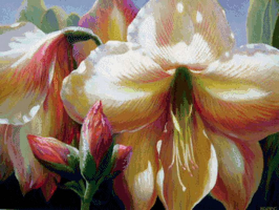 Цветочная акварель Elizabeth Horning - букет, цветы - предпросмотр