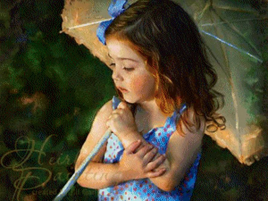 Девочка с зонтиком - дети, девочка, малышка - предпросмотр