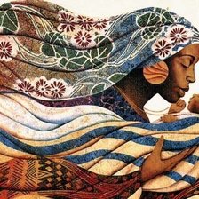 Оригинал схемы вышивки «мать и дитя» (№722329)