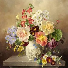 Схема вышивки «ваза з квітами»