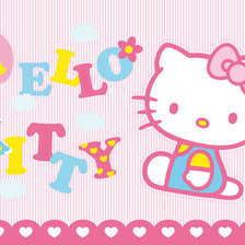 Оригинал схемы вышивки «Hello Kitty» (№724598)