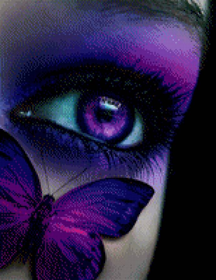 бабочка - лицо, бабочка, глаз - предпросмотр