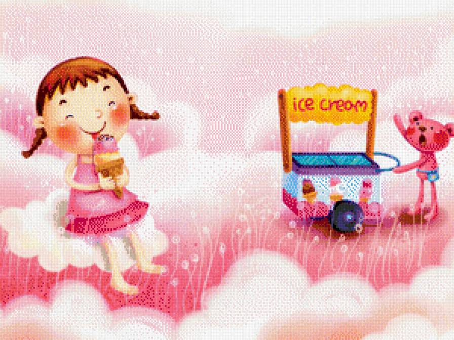девочка с мороженым - дети, мороженое, девочка - предпросмотр