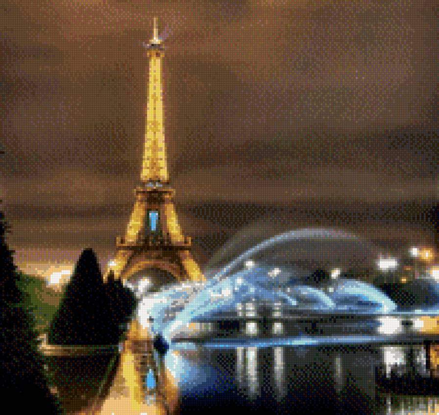 париж"франция" - париж, эйфелева башня, фонтан, франция - предпросмотр